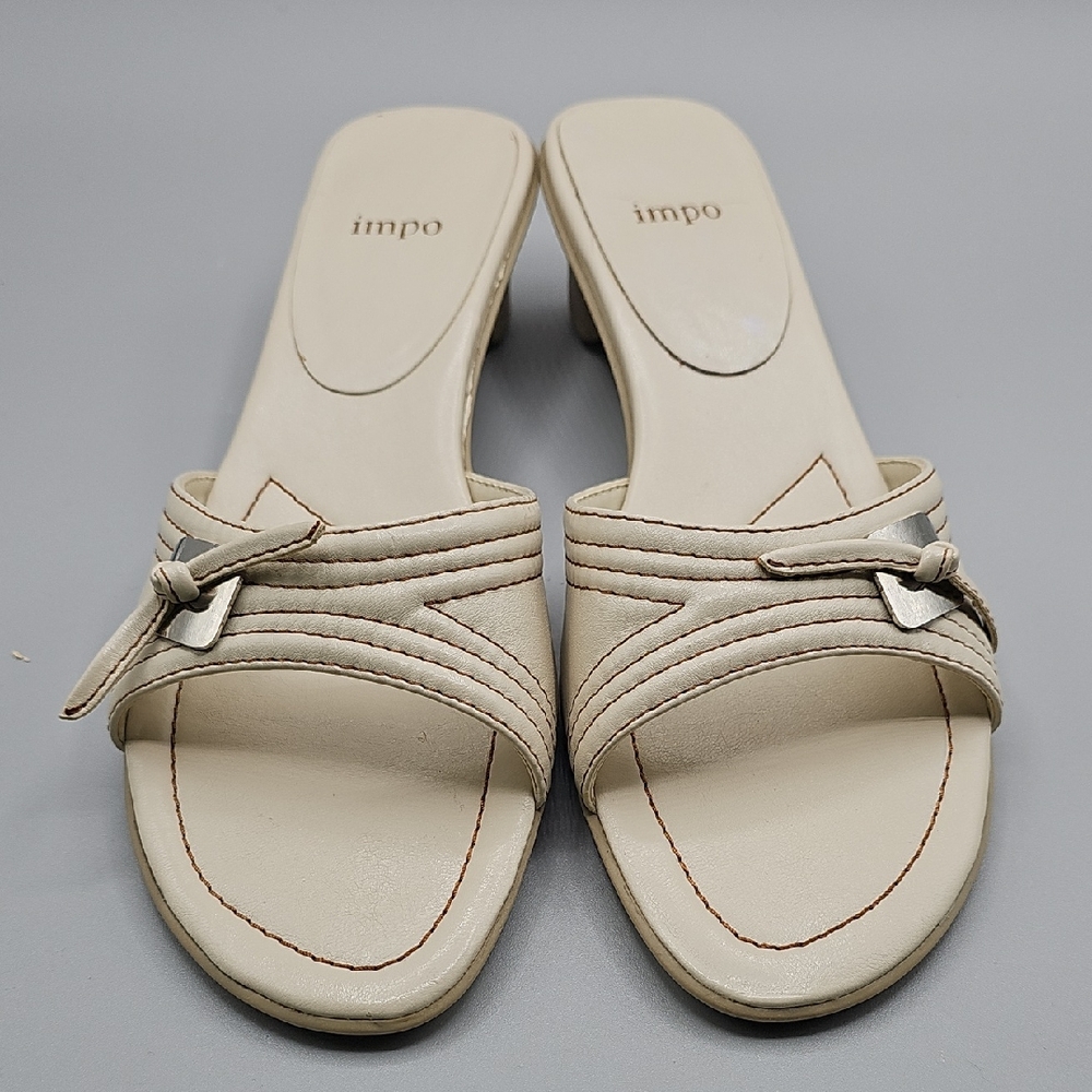Impo Women's Tan Mules with Bow Accent